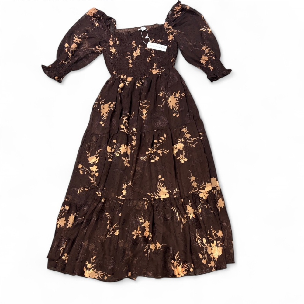 Baltic Born brown floral maxi dress